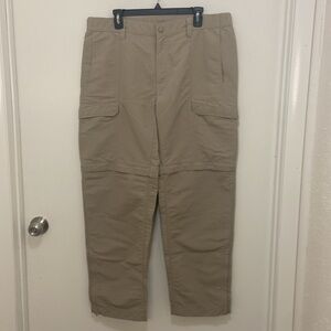 The North Face Men’s Hiking Pants/Shorts, Tan, 38” waist, 30” Inseam
